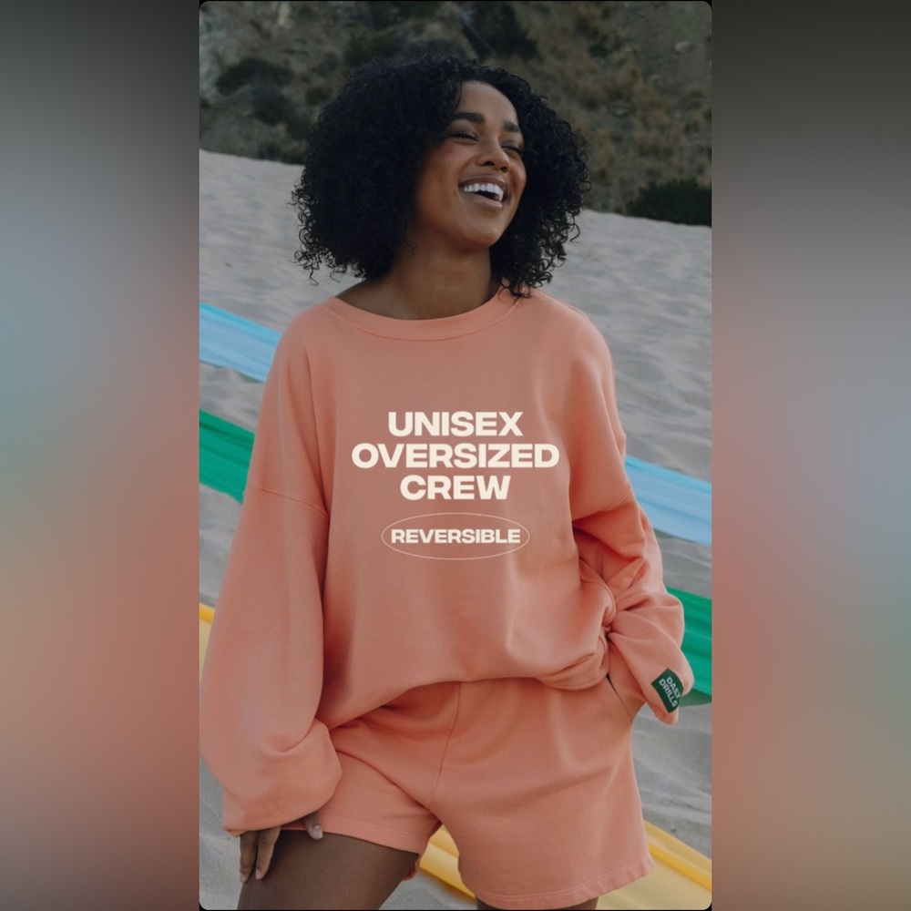 Daily Drills Reversible Oversized Crewneck - Spritz